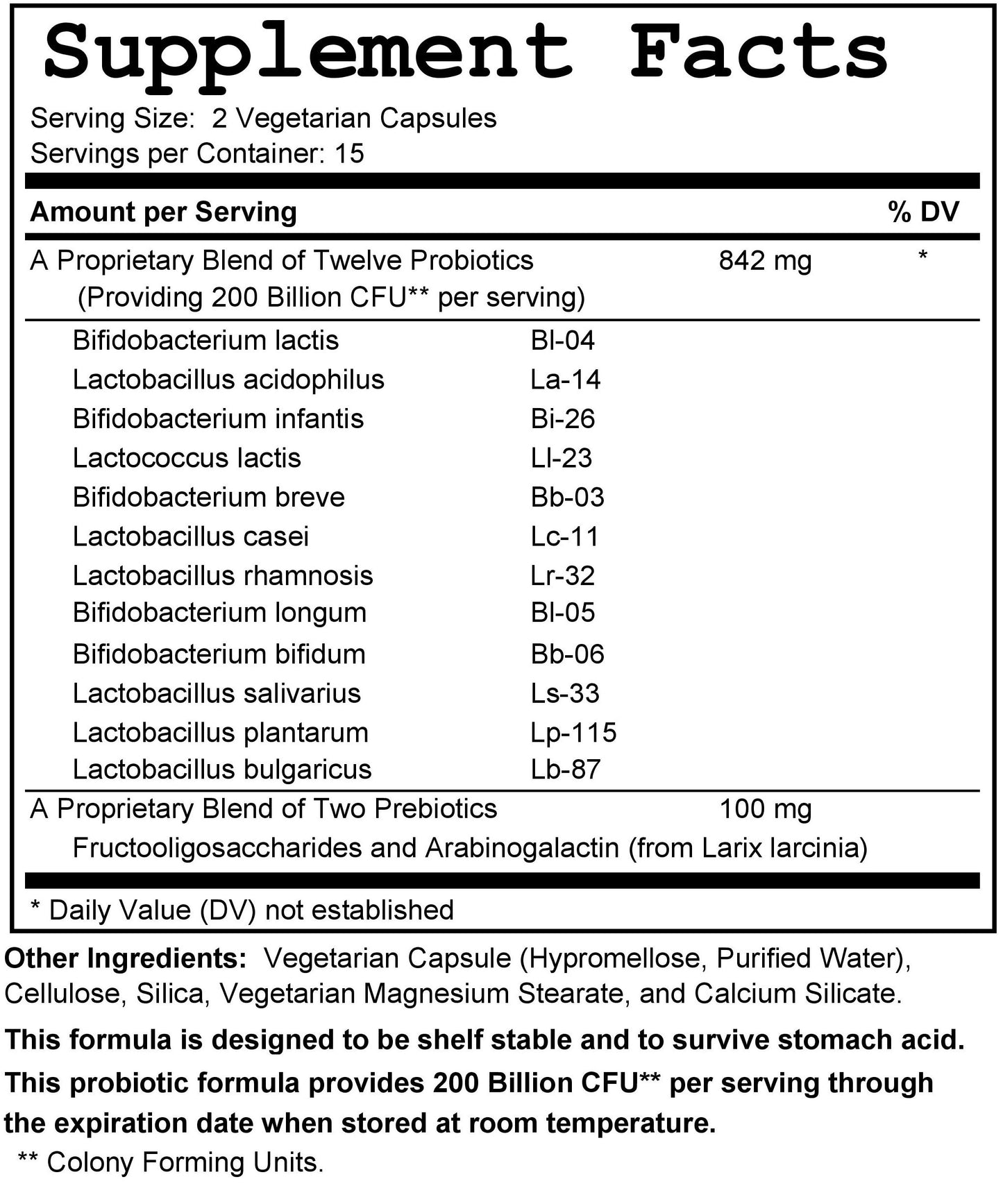 PB-200 (Shelf Stable Probiotic)