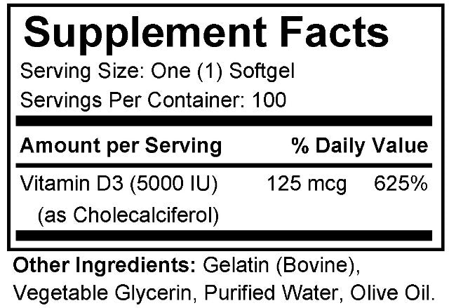 Vitamin D-3 5000 IU