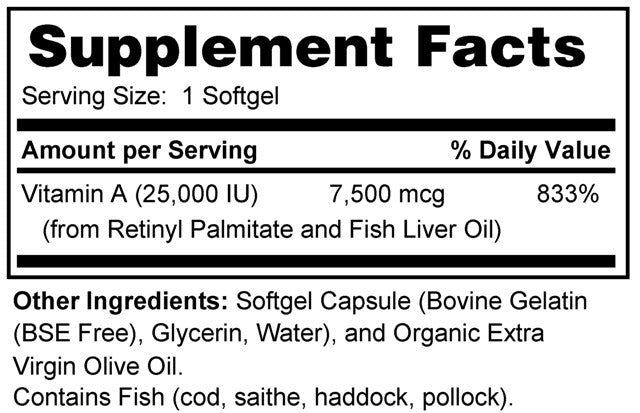 Vitamin A 25,000 IU